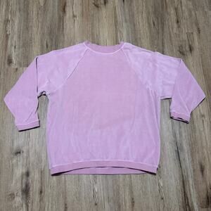 Aerie Pink Velvet Crewneck Pullover Oversized Sweatshirt Women’s Size XS